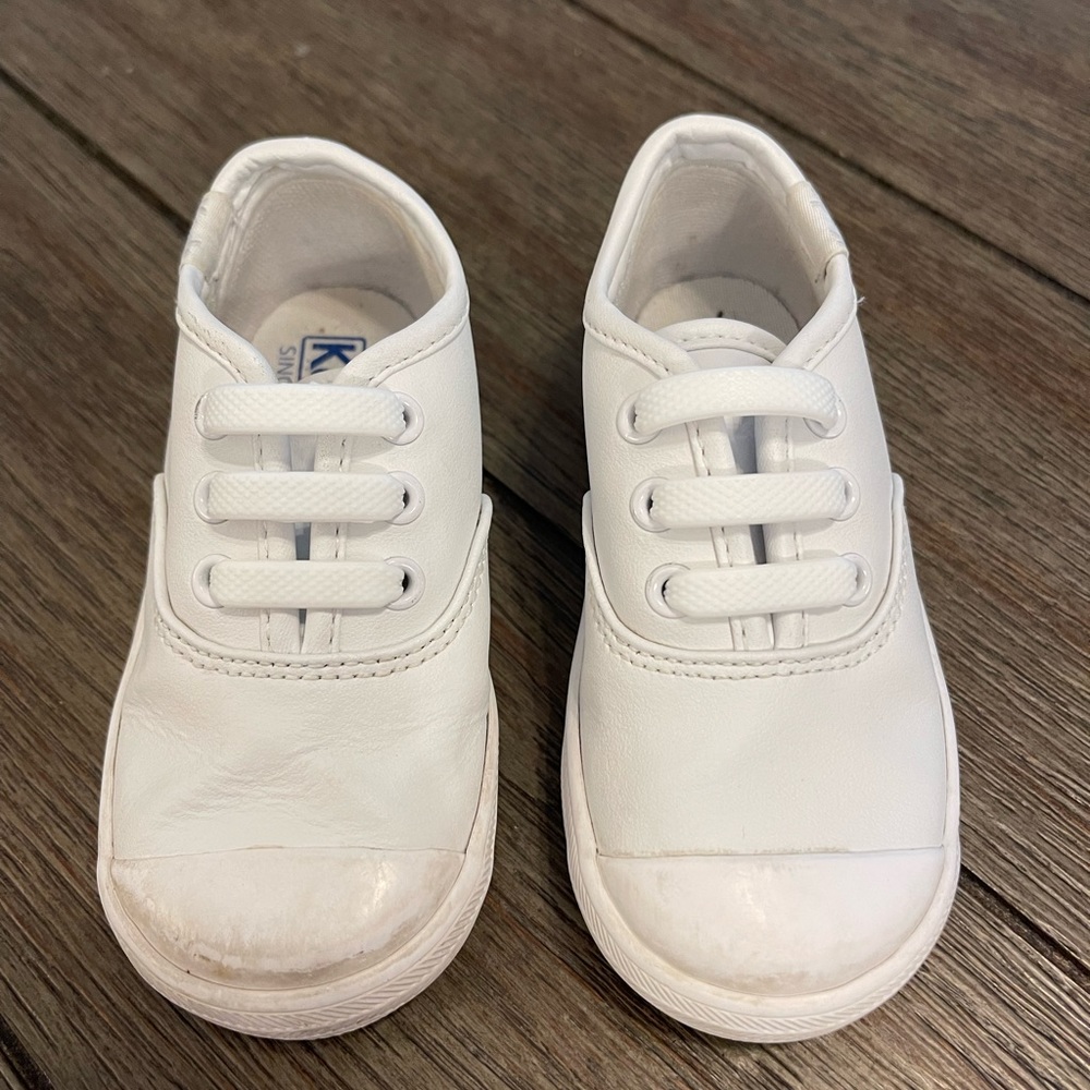 Keds, white leather, size 5